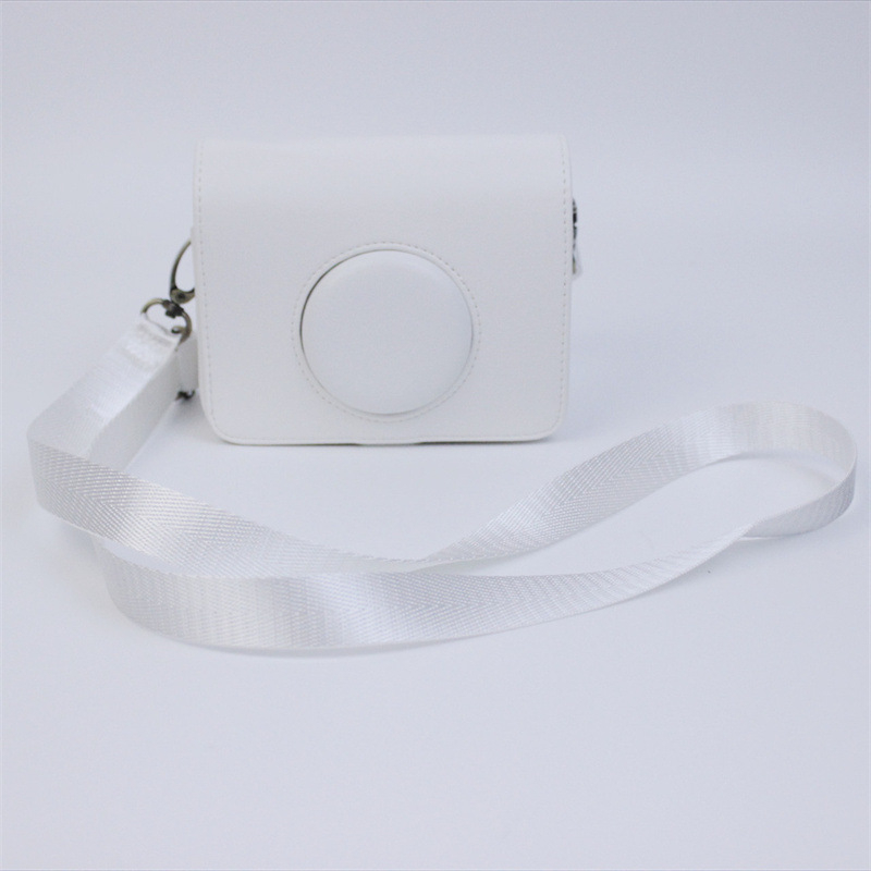 instax mini evo kameratáska, PU bőr, védő tok, vállon átvetős táska, flanel bélés