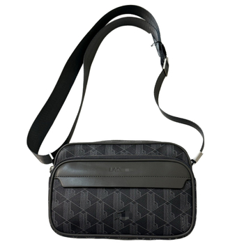 Geantă Crossbody pentru bărbați din PU, imprimeu retro, căptușă din nylon, antibacteriană și rezistentă la uzură