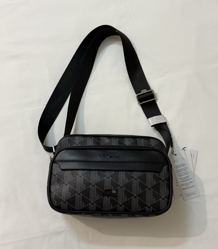 Geantă Crossbody pentru bărbați din PU, imprimeu retro, căptușă din nylon, antibacteriană și rezistentă la uzură