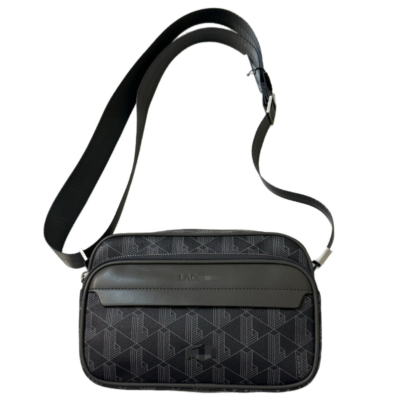 Geantă Crossbody pentru bărbați din PU, imprimeu retro, căptușă din nylon, antibacteriană și rezistentă la uzură