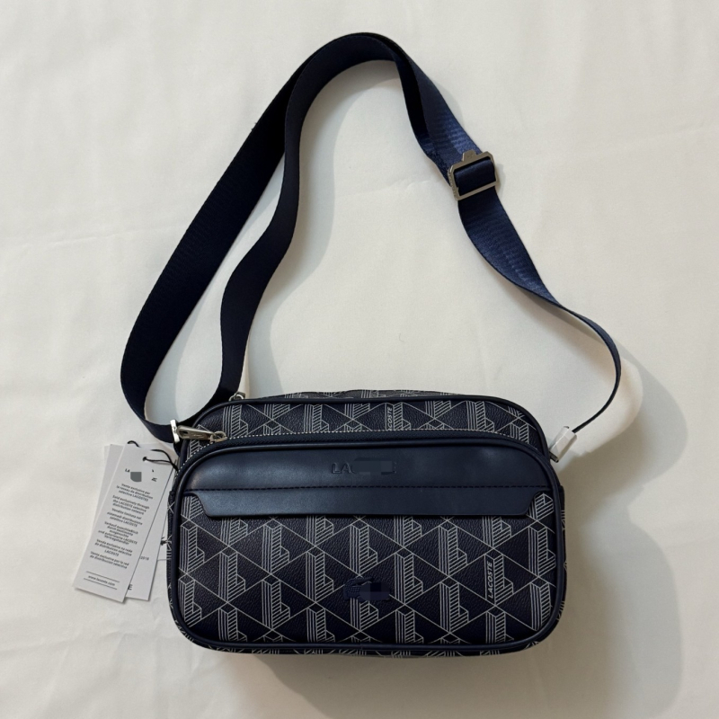 Geantă Crossbody pentru bărbați din PU, imprimeu retro, căptușă din nylon, antibacteriană și rezistentă la uzură