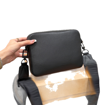 Muška crossbody torba od prave kože, koža prvog sloja, stil rekreacijskog putovanja, proširenje i smanjenje opterećenja