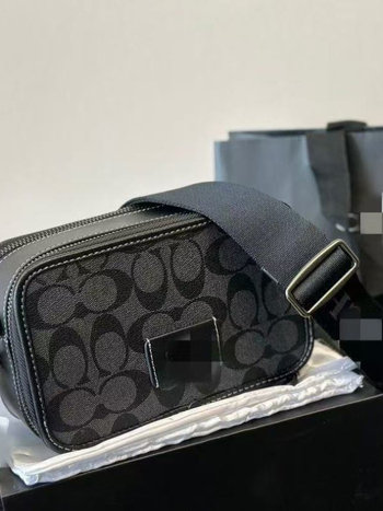 Férfi keresztpántos válltáska — városi egyszerű stílus, PVC anyag, antibakteriális belső nylon béléssel, márka C home