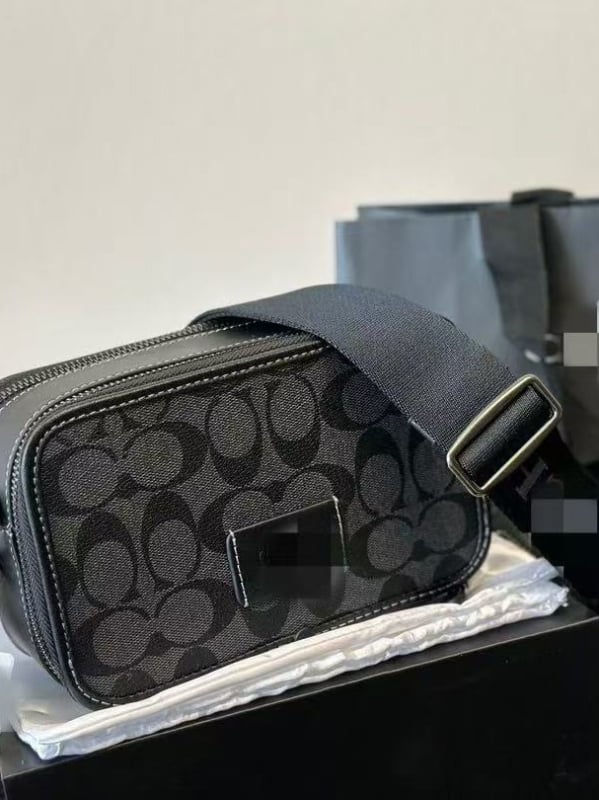 Férfi keresztpántos válltáska — városi egyszerű stílus, PVC anyag, antibakteriális belső nylon béléssel, márka C home