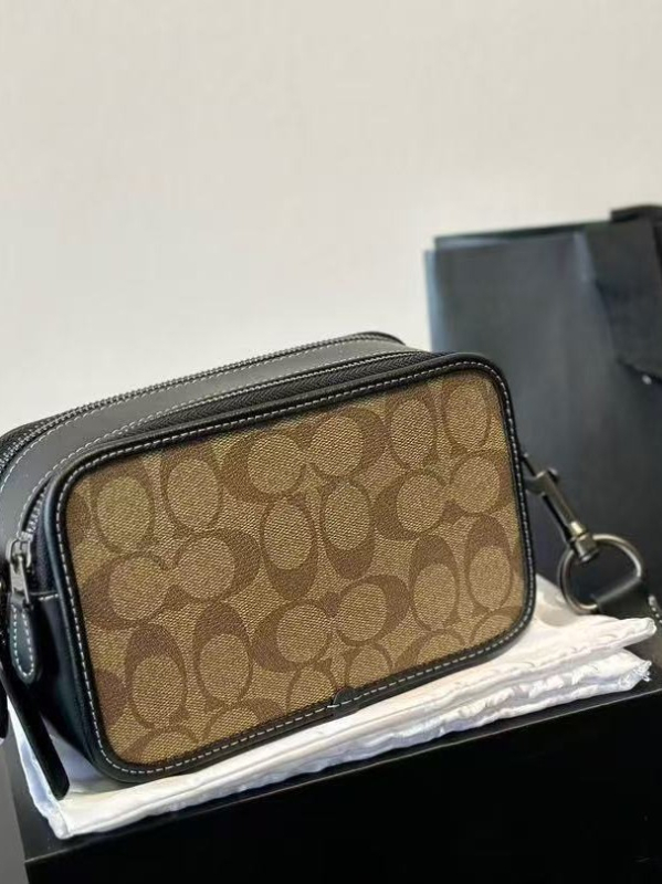 Férfi keresztpántos válltáska — városi egyszerű stílus, PVC anyag, antibakteriális belső nylon béléssel, márka C home