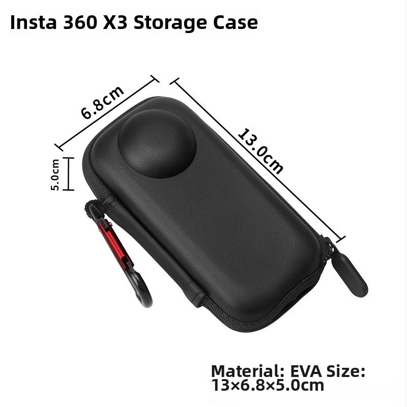 Insta360 One X3/X2 úložná taška, EVA púzdro, kožená podšívka, vodeodolná, odolná voči pádom, 50 g