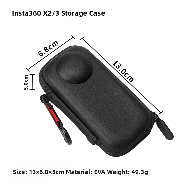 Insta360 One X3/X2 úložná taška, EVA púzdro, kožená podšívka, vodeodolná, odolná voči pádom, 50 g