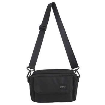 Geantă crossbody pentru bărbați, stil stradal, din nailon, impermeabilă, compartiment interior cu căptușeală din nailon