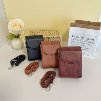 Geantă de cameră impermeabilă, portabilă, din PU, cu curea, universală pentru Canon, Sony, Ricoh și Panasonic