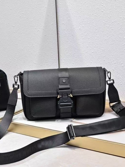 Geantă messenger pentru bărbați cu curea crossbody, model geometric, din piele naturală, căptușeală din pânză, stil business elite, piele de vită prim-strat