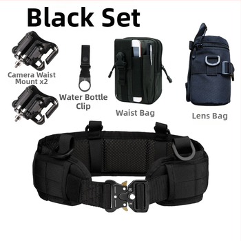 DSLR kamera deréktáska görbült vállövvel – nejlon fanny pack kültéri fotózáshoz, ultra könnyű, kopásálló, bővíthető