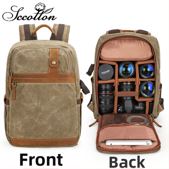 Geantă pentru cameră SLR din pânză, impermeabilă, rezistentă la uzură, reducerea poverii