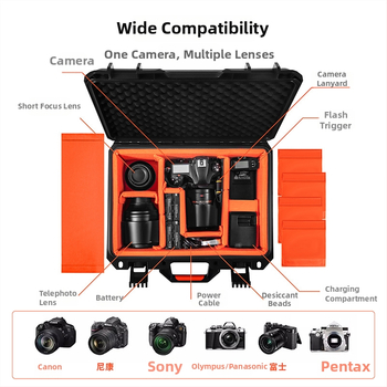 STARTRC vlhkotesneodolná úložná skrinka pre SLR fotoaparáty a objektívy, 30L, PP materiál, IP67 vodeodolné, uzamykateľné, sametová výstelka, pre Sony/Canon/Nikon/Fuji DSLR