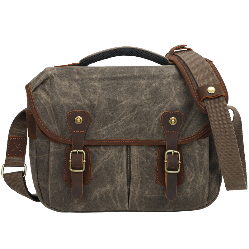 Geantă pentru cameră SLR din pânză, stil de umăr, impermeabilă, rezistentă la uzură, protecție la șocuri