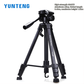 Trepied Yunteng VCT-668RM din aliaj de aluminiu, picioare cu patru secțiuni, cap 3D, placă de eliberare rapidă, sarcină 2-5 kg