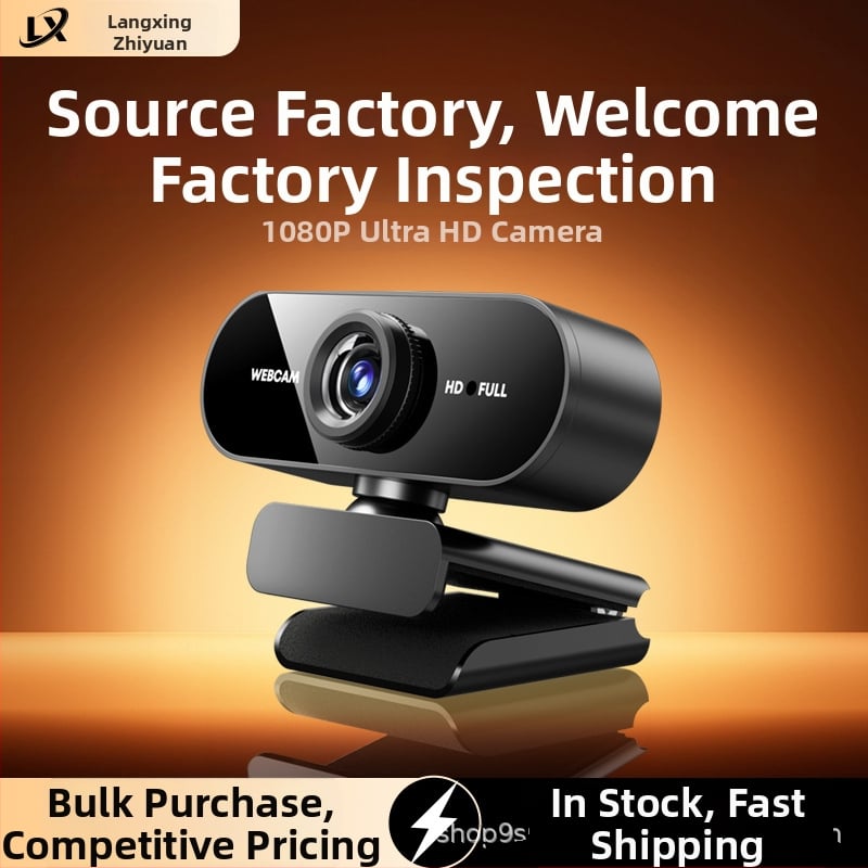 Webcam USB για φορητό και επιτραπέζιο υπολογιστή, 1080P, ενσωματωμένο μικρόφωνο, USB 2.0, σταθερή εστίαση, χωρίς οδηγούς