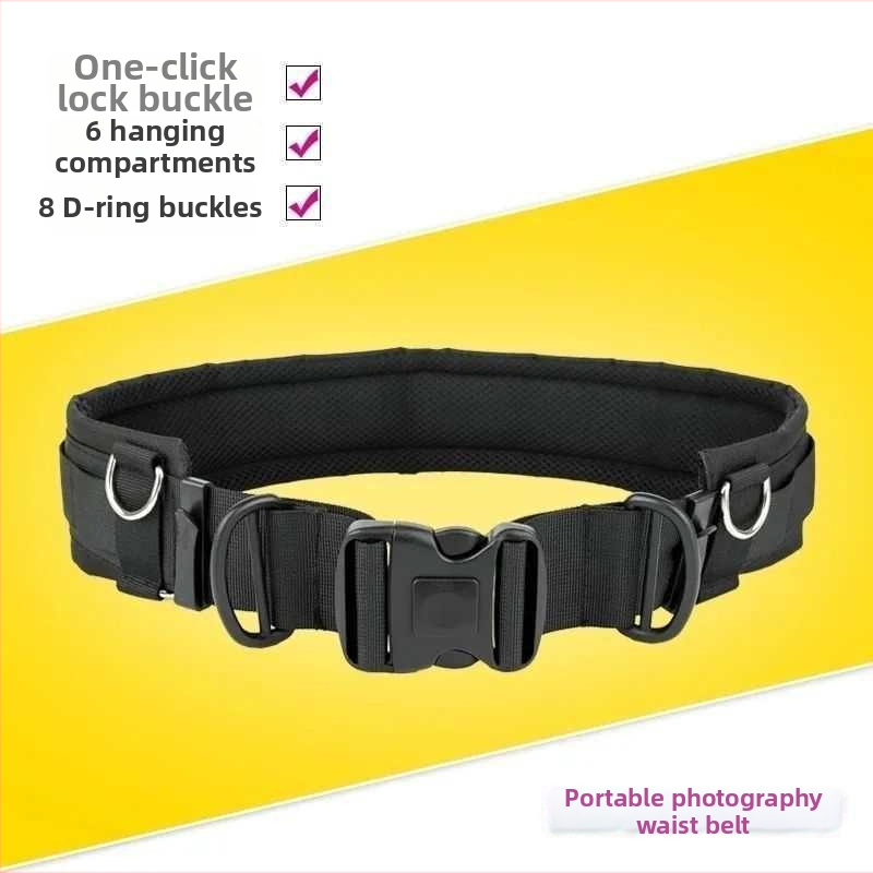 Mitmefunktsionaalne kaamera vöö reguleeritava pikkusega ja ühel klipil | Materjal: Oxford kangas, nailon | Bränd: Jinjun | Mudel: Multifunctional camera belt