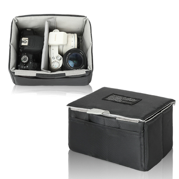 Torba za fotoaparat od Oxford platna, multifunkcionalna za mikro-SLR, s zaštitom od udara, podstava od poliestera, zakrivljeni remen za rame, stil clutch, gradski dizajn