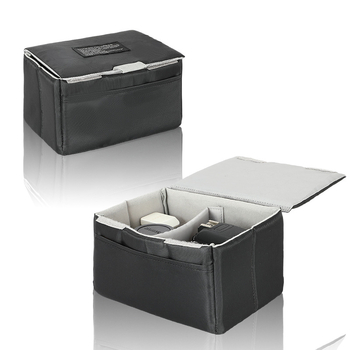 Torba za fotoaparat od Oxford platna, multifunkcionalna za mikro-SLR, s zaštitom od udara, podstava od poliestera, zakrivljeni remen za rame, stil clutch, gradski dizajn