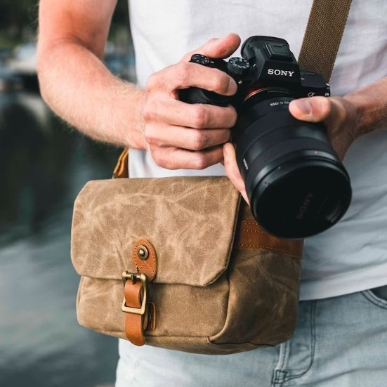 Vodootporna platnena torba za bezzrcalnu kameru, crossbody, model K67, kompatibilna sa Sony