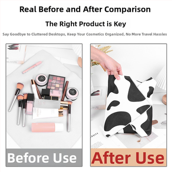 Geantă cosmetică Yias, formă pătrată, model 0001, 100% fibră de poliester, multifuncțională, pentru călătorii