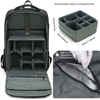 Taška na fotoaparát z vodotesného Oxford materiálu, rozšíriteľná, s veľkou kapacitou, batoh