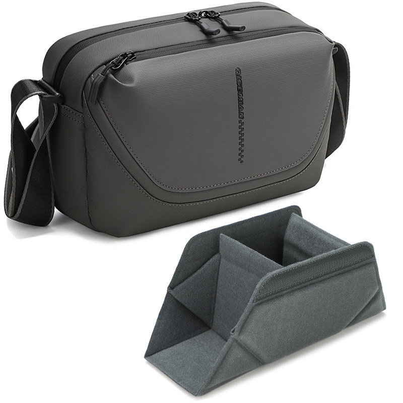 Geantă crossbody pentru cameră digitală, impermeabilă, din Oxford, compatibilă cu Canon R50, Sony ZV-E10 și Fujifilm X-T5