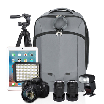 Fényképezőgép hátizsák tükör nélküli, leválasztható dizájnnal, Oxford anyag, lélegző, kopásálló, ütésálló és háromdimenziós belső