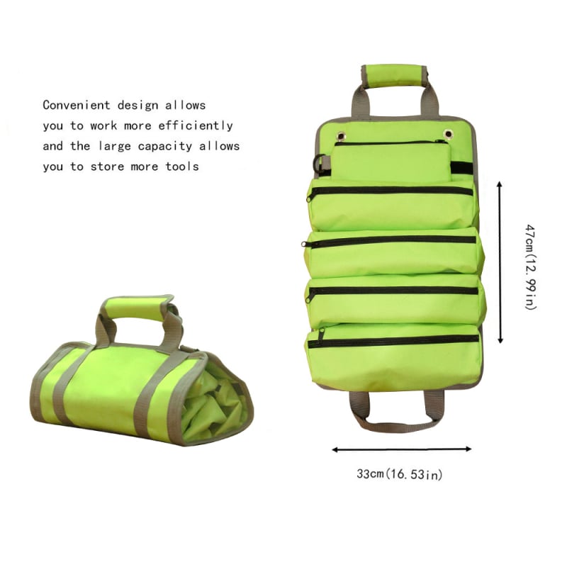 Geantă pentru unelte în rolă, personalizabilă, din pânză Oxford 600D, pentru depozitarea și transportul uneltelor