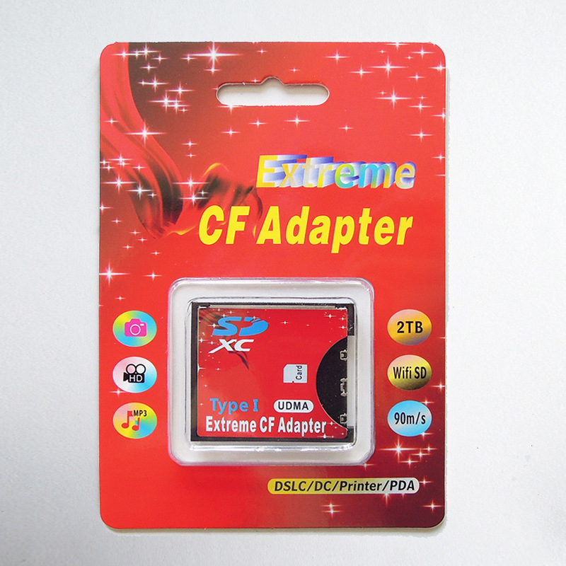 WJD SD na CF adapter kartica, tip I, podržava SDXC, jedan konektor, bakreno jezgro