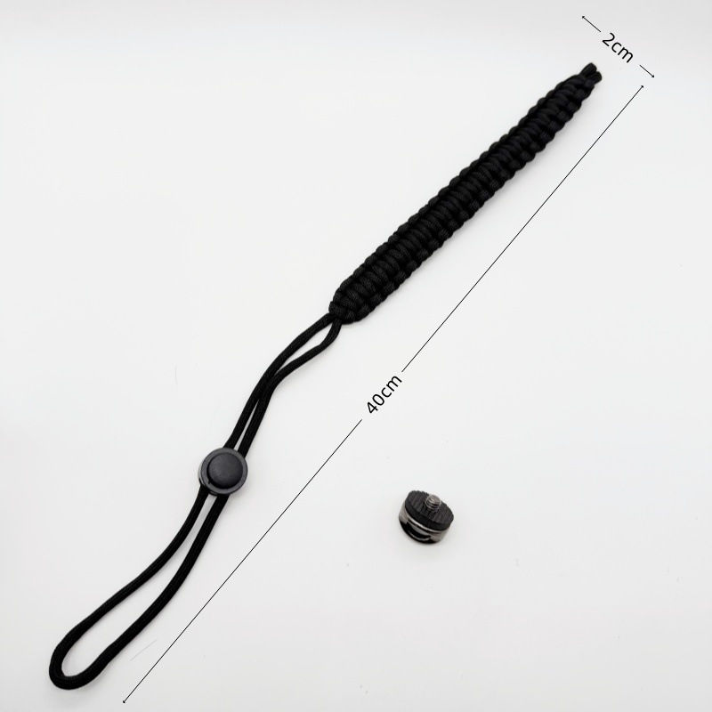 Șnur anti-pierdere împletit pentru camere de acțiune, cu șurub 1/4, compatibil universal, hardware din plastic + bandă, logo personalizabil