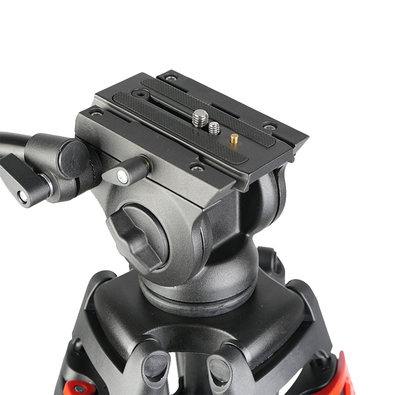 Trepied cu PTZ hidraulic, aliaj de aluminiu, construcție cu 3 secțiuni, încărcare 6–10 kg, model 1802