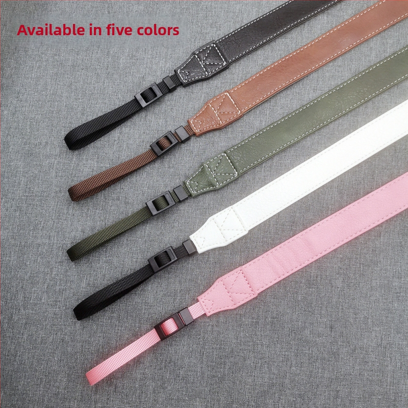 Kamera õlarihm TD6010, PU nahk, reguleeritav pikkus, 2 klipsi, universaalne ühilduvus