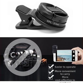 CPL поляризационен филтър за универсални обективи и DSLR — без изкривяване, снимки с висока разделителна способност