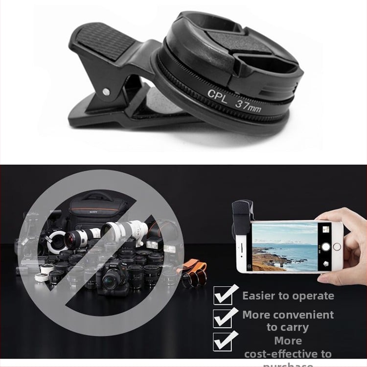 CPL поляризационен филтър за универсални обективи и DSLR — без изкривяване, снимки с висока разделителна способност