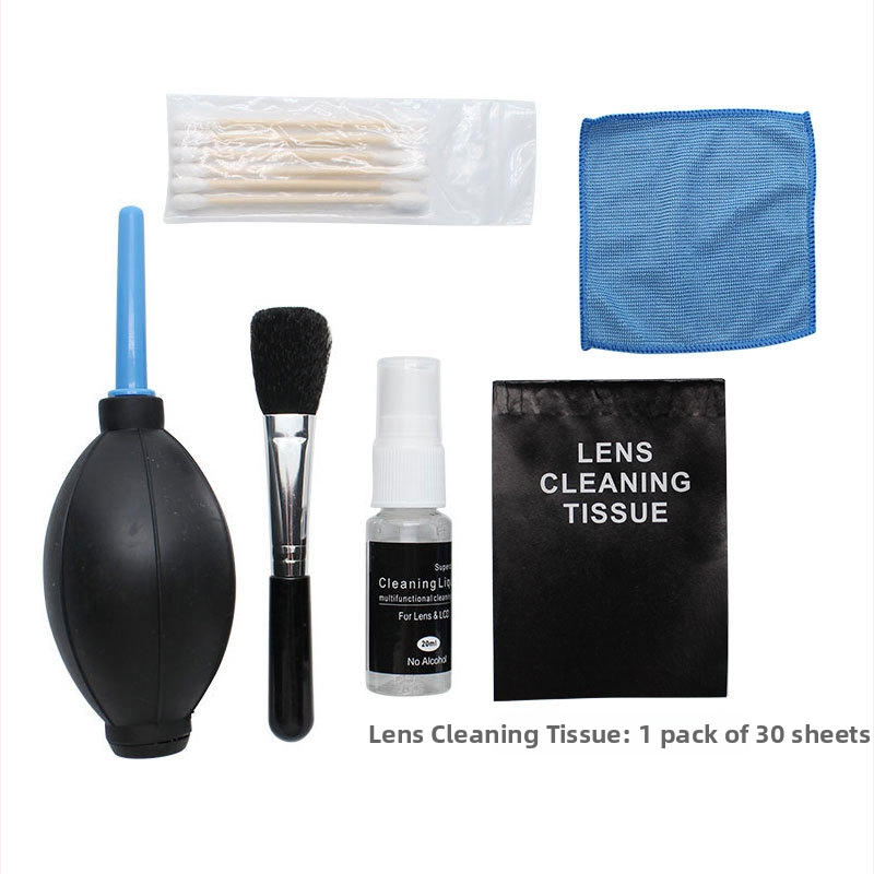 Комплект за почистване с въздушен поток за DSLR камери и обективи – TPE + пластмаса, подходящ за DSLR, мобилни телефони и компютри, OEM обработка