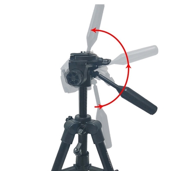 Trijų dimensijų PTZ gimbalas statyviui – 360° sukimas, horizontalus 180°, vertikalus 90°, svoris 245 g, ABS medžiaga