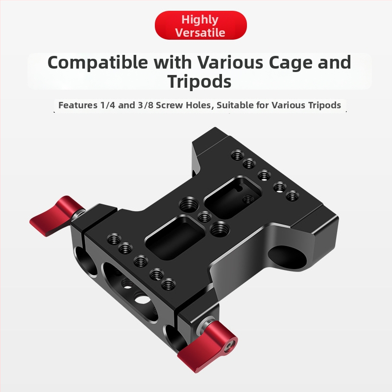 DSLR divu cauruļu skava pan/tilt pamatne, vispārēja savietojamība, alumīnija sakausējums, 230 g, izlaišana 2020-07, iekļauj ātrās atbrīvošanas plāksni, slīdēšanas rāmi, fokusu, rabbit cage komplekts