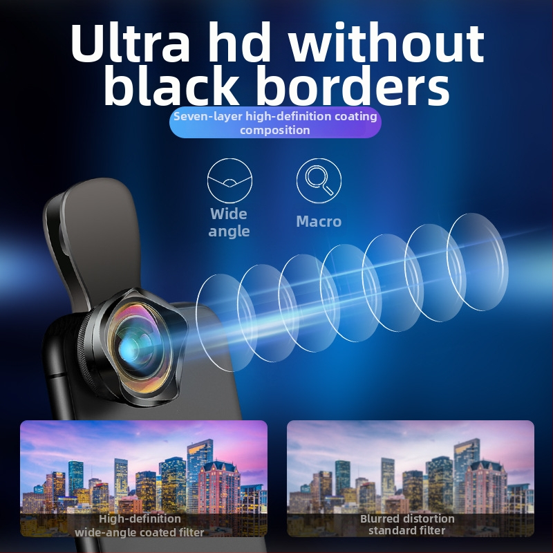 Dayleer Universal išorinis objektyvas išmaniesiems telefonams — 2-in-1 plataus kampo ir makro komplektas, universali suderinamumas