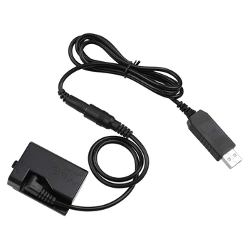 USB DC προσαρμογέας για Canon LP-E15/LP-E10/LP-E8/LP-E5 DSLR — ABS+PCB κατασκευή, λειτουργία 7.4V, περιλαμβάνει USB καλώδιο και κουτί μπαταρίας