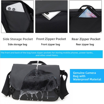 Fényképezőgép táska – ultra könnyű, vízálló, ütésálló, uniszex, vállon vagy keresztpánttal