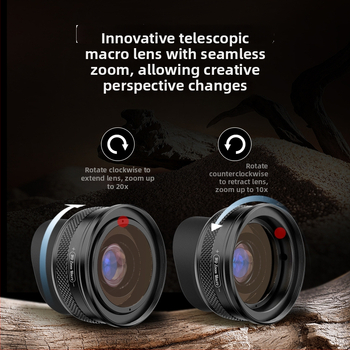 Apexel ZM100 мобилна леща зум за телефон – макро снимки на насекоми, цветя и бижута, HD, DSLR ниво
