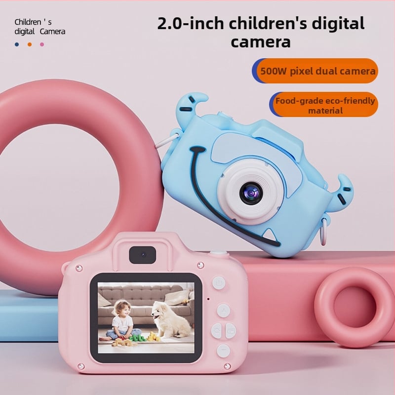 Aparat foto digital pentru copii – jucărie (Corp din plastic, Jocuri, Cronometru, Înregistrare video, Filtre)