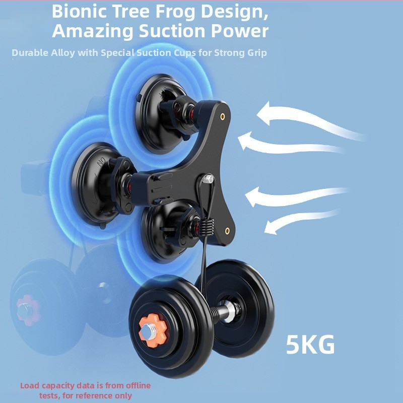 Trojuholníkový držiak s vákuovým uchytením pre DJI Action 5 Pro a ďalšie akčné kamery; Materiál: hliníková zliatina + PC + PA66; Maximálna nosnosť: 6–10 kg; Hmotnosť: 0,58 kg