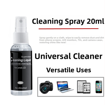 Комплект за почистване на фотоапарат – подходящ за обективи DSLR, фотоапарати, компютри и мобилни телефони; материал пластмаса; OEM производство; опаковка включена.