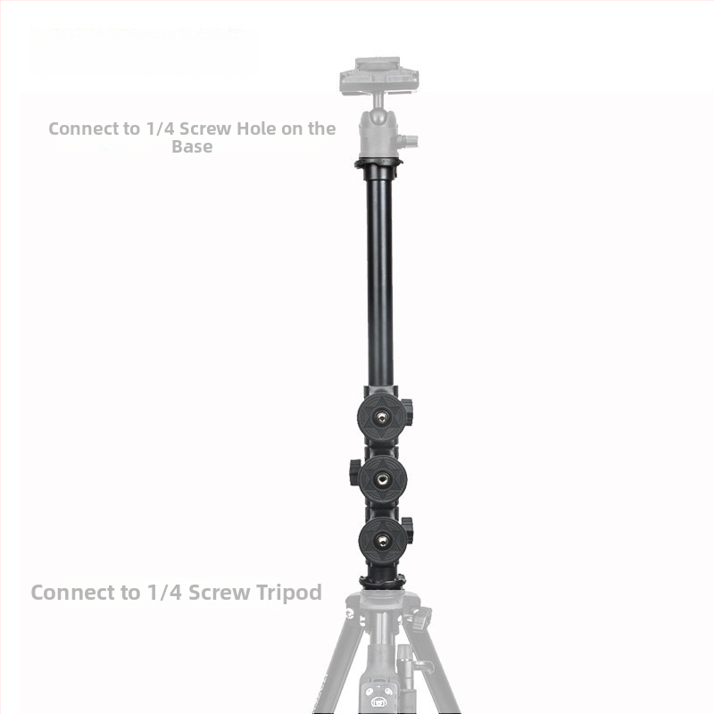 Junrun 369 Komplet hlavíc statívu pre overhead fotografovanie so smartfónmi a kamerami, 1/4-inch závit, kovová konštrukcia, nosnosť 2–5 kg