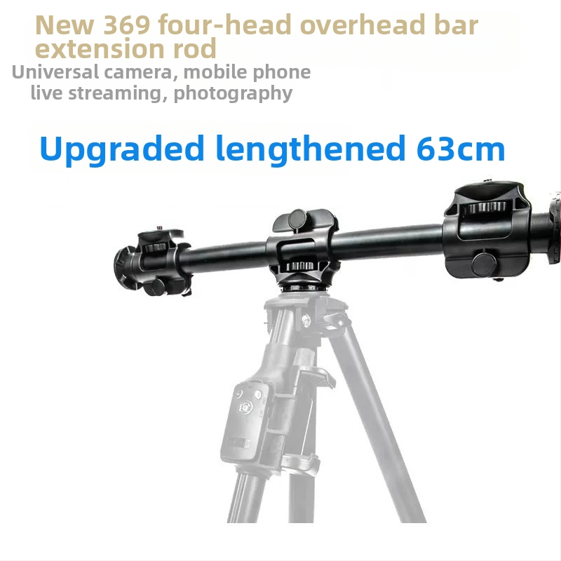 Junrun 369 Komplet hlavíc statívu pre overhead fotografovanie so smartfónmi a kamerami, 1/4-inch závit, kovová konštrukcia, nosnosť 2–5 kg