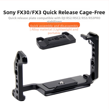 Klietka na kameru pre Sony FX30/FX3 – hliníková zliatina, nosnosť 6–10 kg, hmotnosť 171,5 g