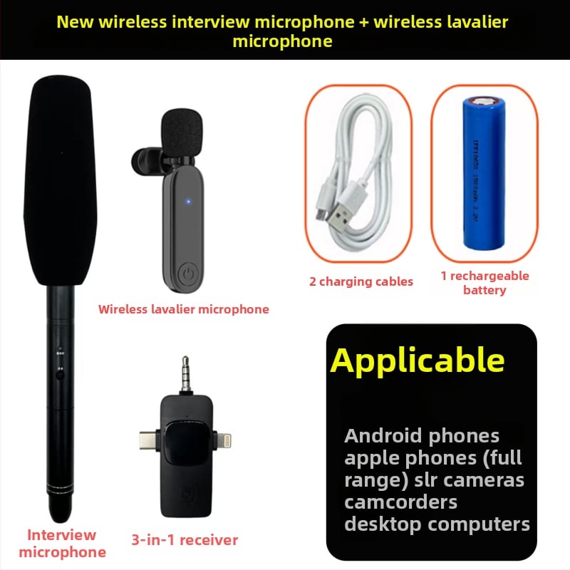 Microfon profesional de înregistrare pentru interviuri - cardioid, cu fir, autonomie a bateriei 12 ore sau mai mult, SNR ≥85 dB, Model C01