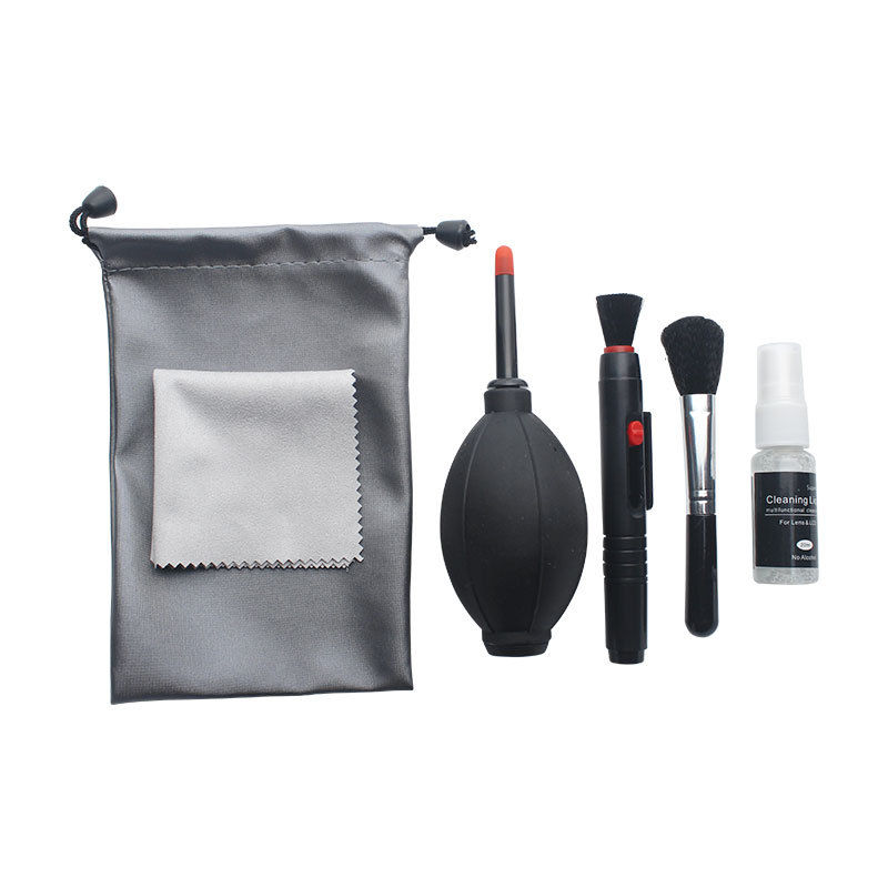 Комплект за почистване с въздушно издухване за камери, LCD екрани и CCD – преносим водоустойчив цифров комплект за почистване (материал: TPR пластмаса; съвместим с камери, мобилни телефони, компютри, микроскопи; OEM обработка)